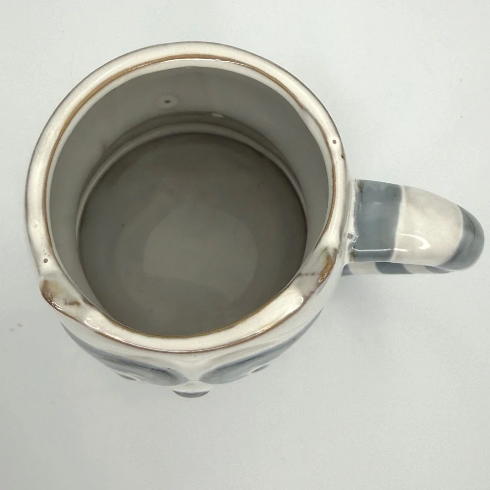 Ceramic Raccoon Coffee‎ Mug Gray White Animal Face Novelty Cup Cute